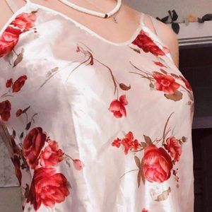 satin cherry blossom top